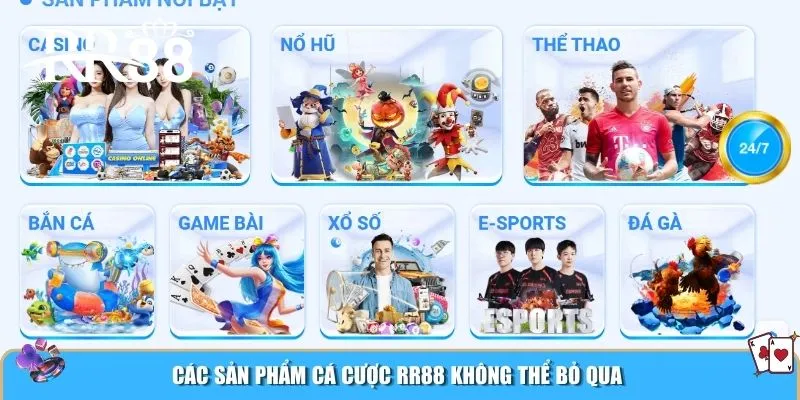 Các sản phẩm cá cược RR88 không thể bỏ qua