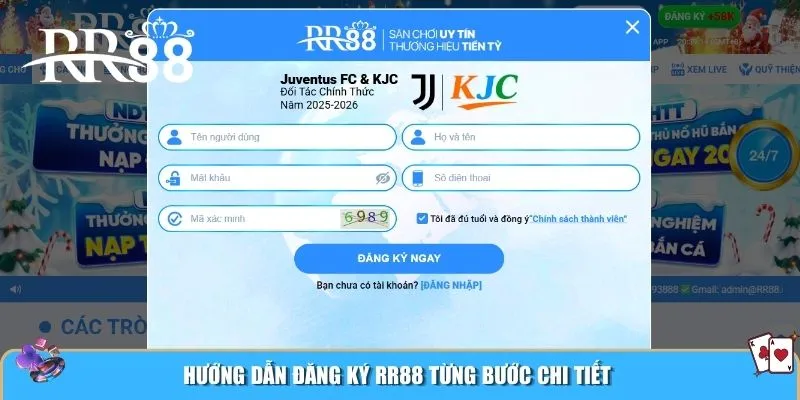 Hướng dẫn đăng ký RR88 từng bước chi tiết